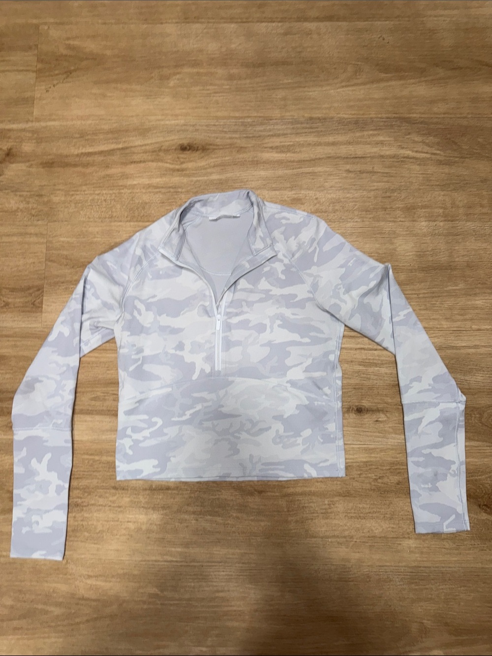 lululemon athletica Grey Camo Quarter-Zip Pullover